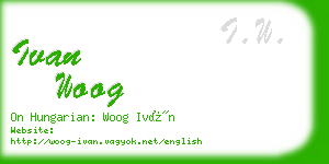 ivan woog business card